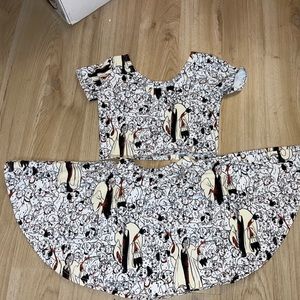 Excellent used WILD RICH KIDS WRK DISNEY 101 DALMATIONS 2 PIECE SKIRT/TOP 5/6